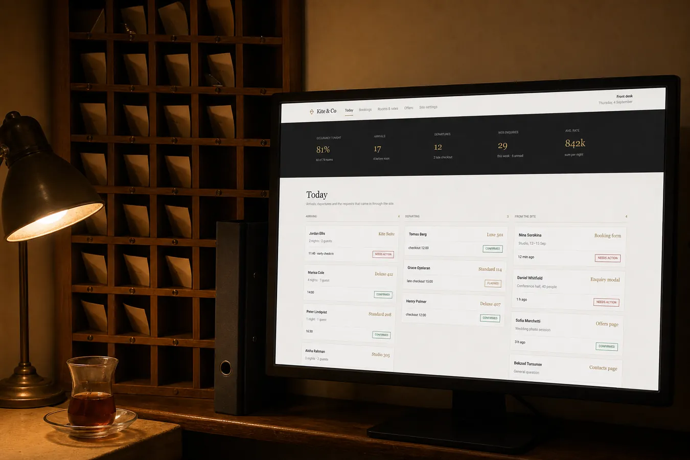 The shift board, after midnight