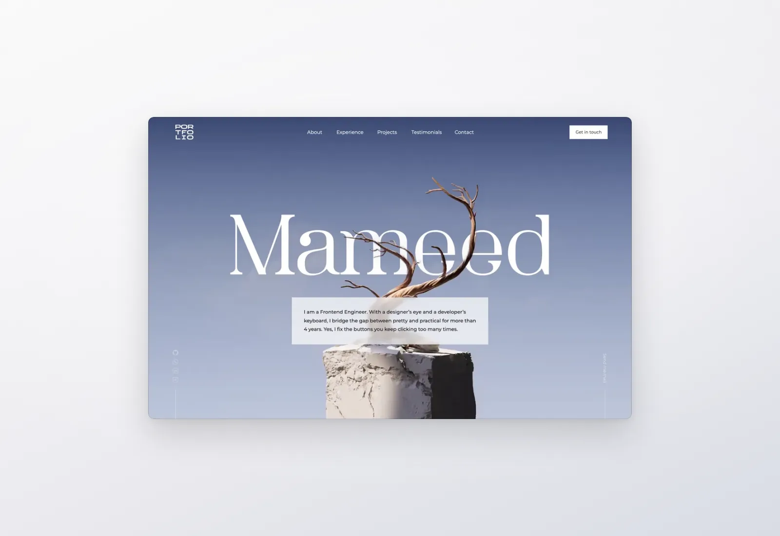 Mameed — En portfolio som vann priser, och intervjuer.