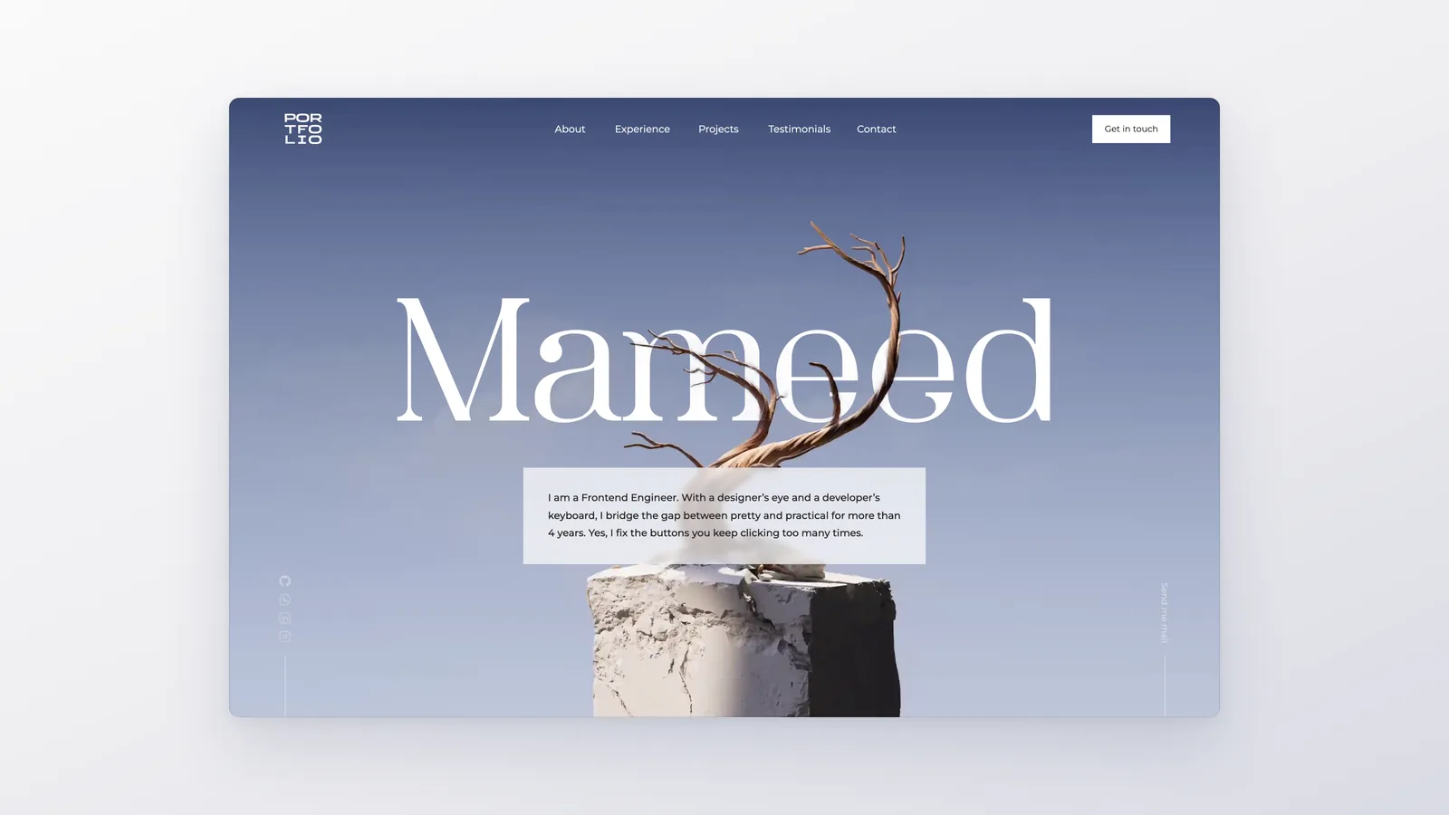 Mameed — A portfolio that won awards, and interviews.