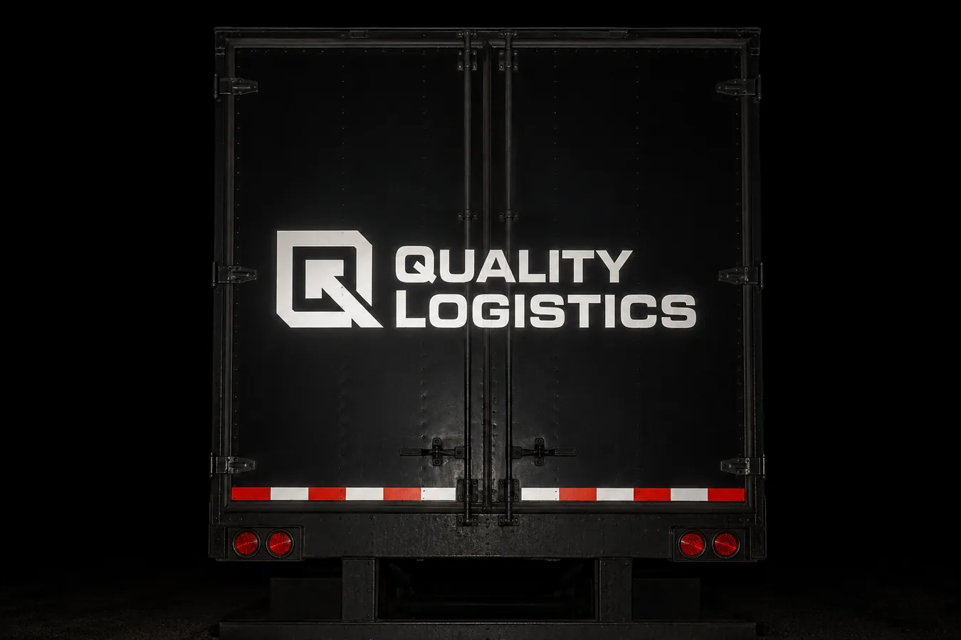 The mark on a reflective trailer door