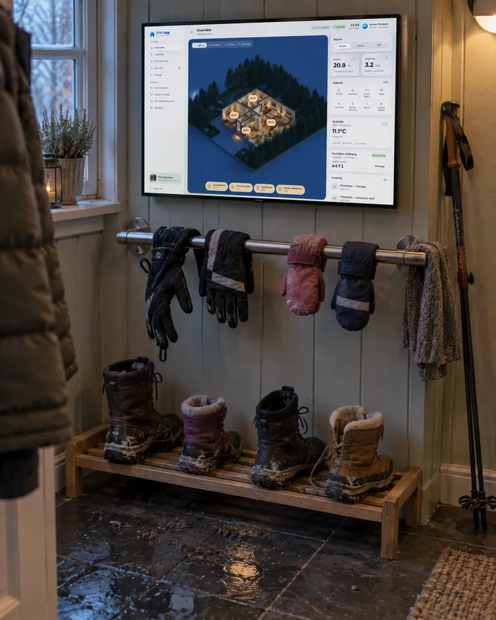 The overview in the boot room, February