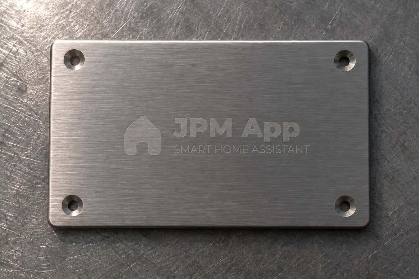The mark on a brushed-steel faceplate
