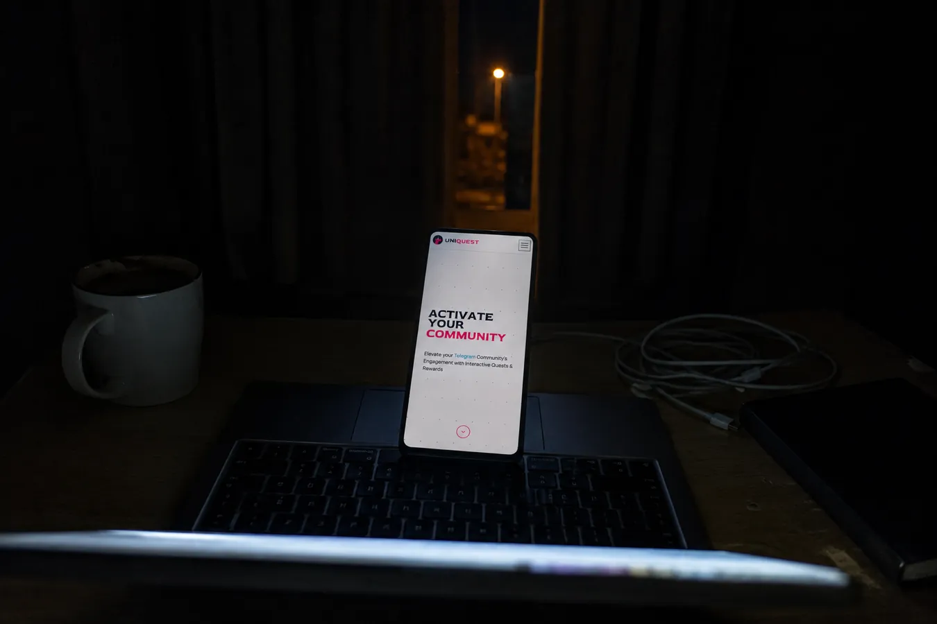 Sidan i mobilen, klockan tre på natten