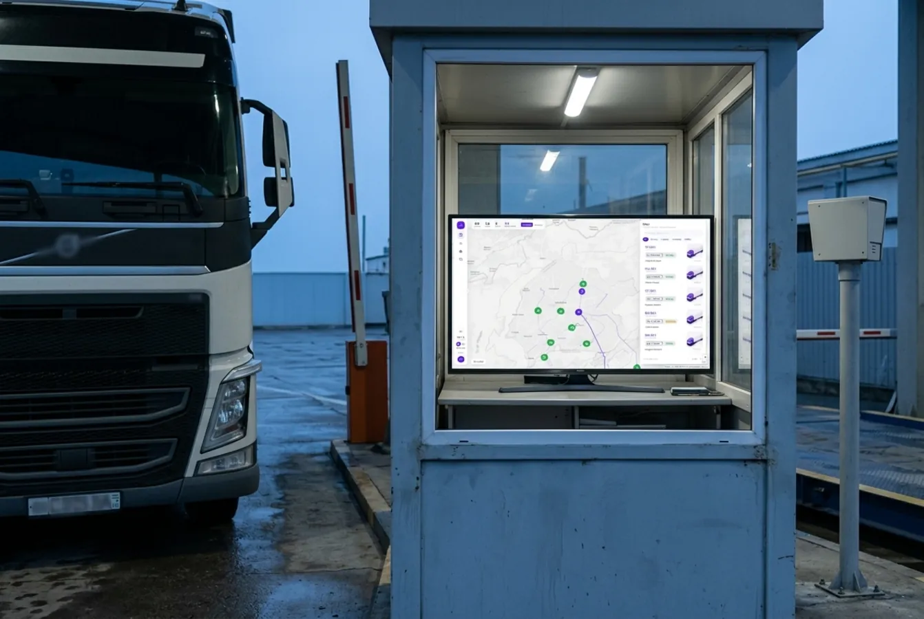 The command map in the depot gatehouse
