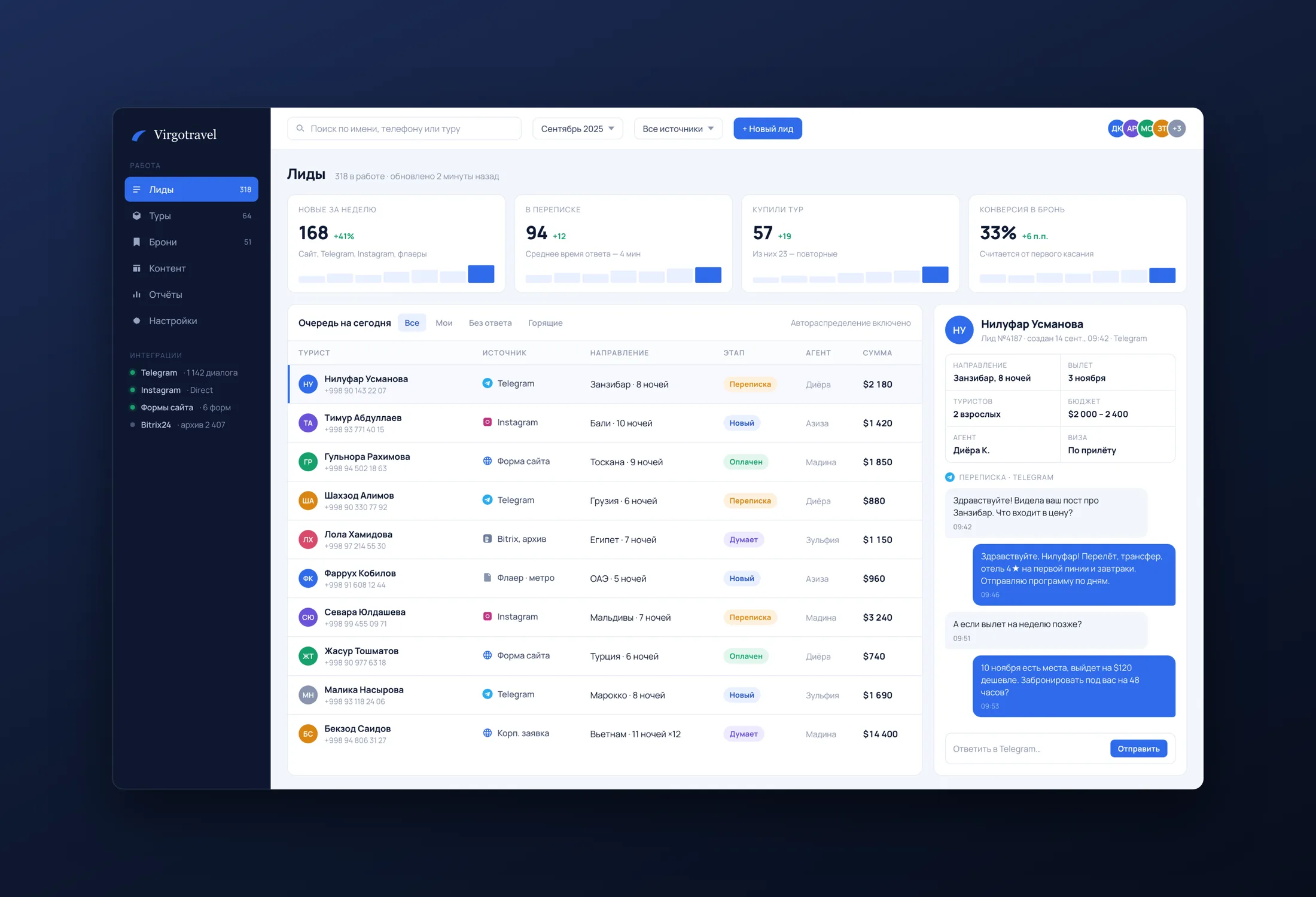 The lead desk: every channel in one queue — reconstructed